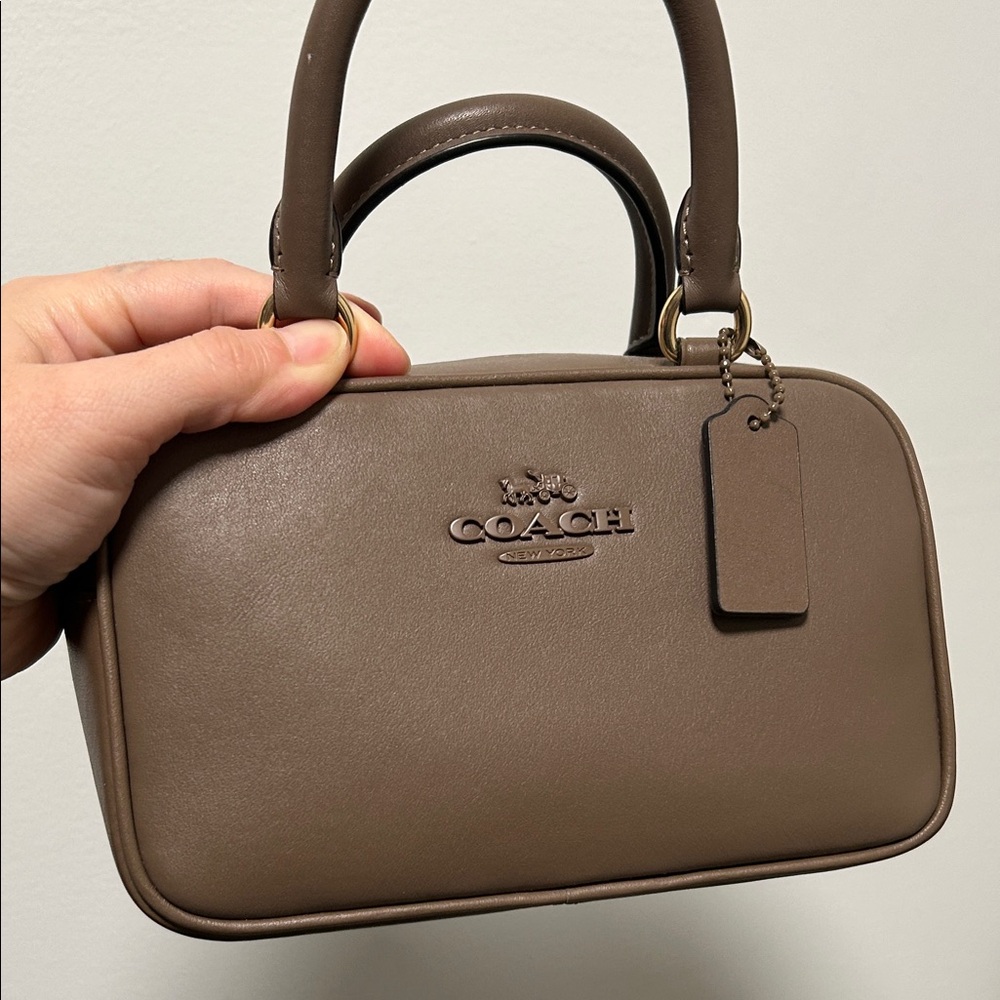 Coach Brown Leather Top-Handle Satchel